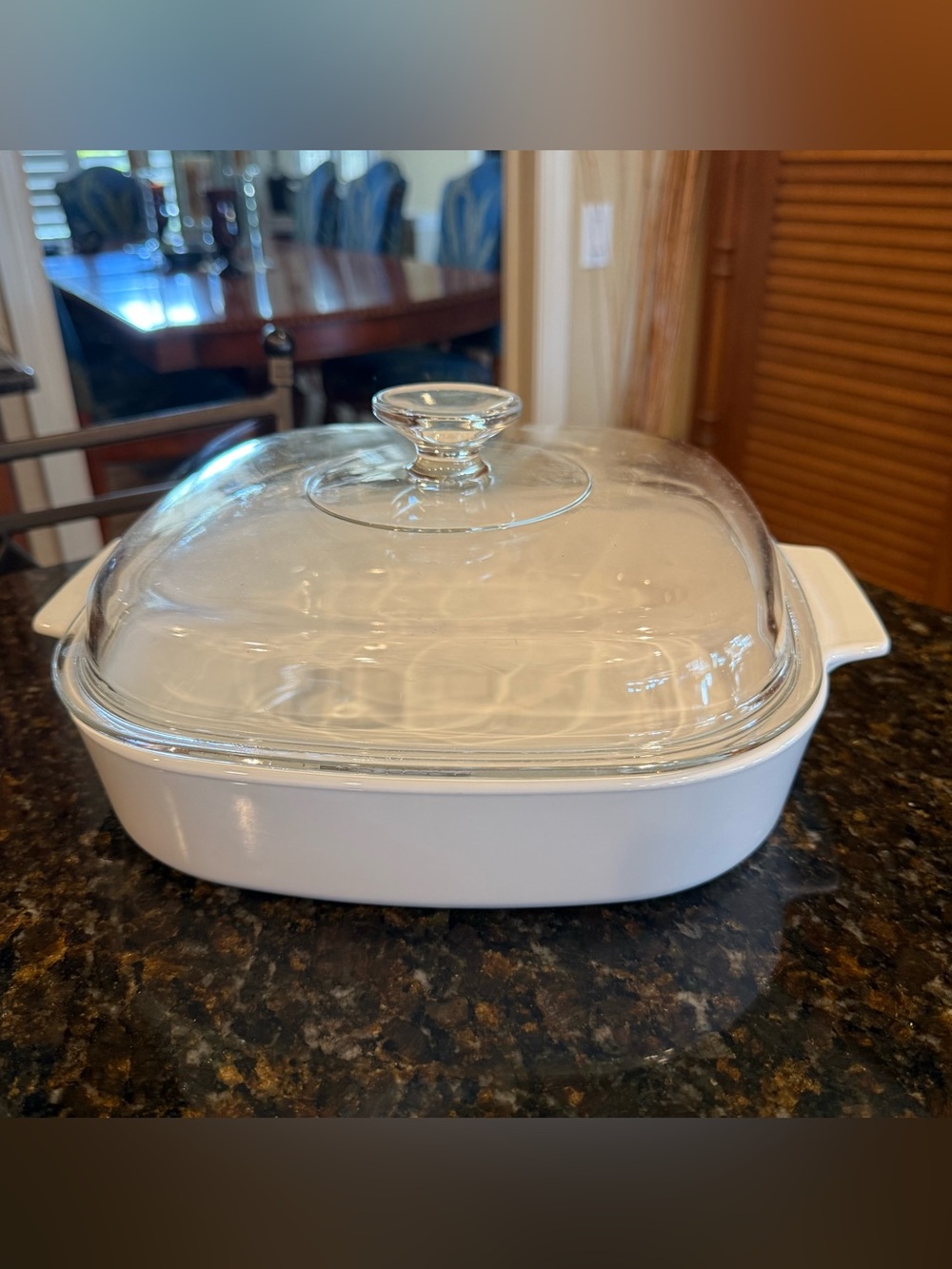 Vintage CorningWare Just White 2.5L Casserole Dish A-10-B + A-12-C Lid